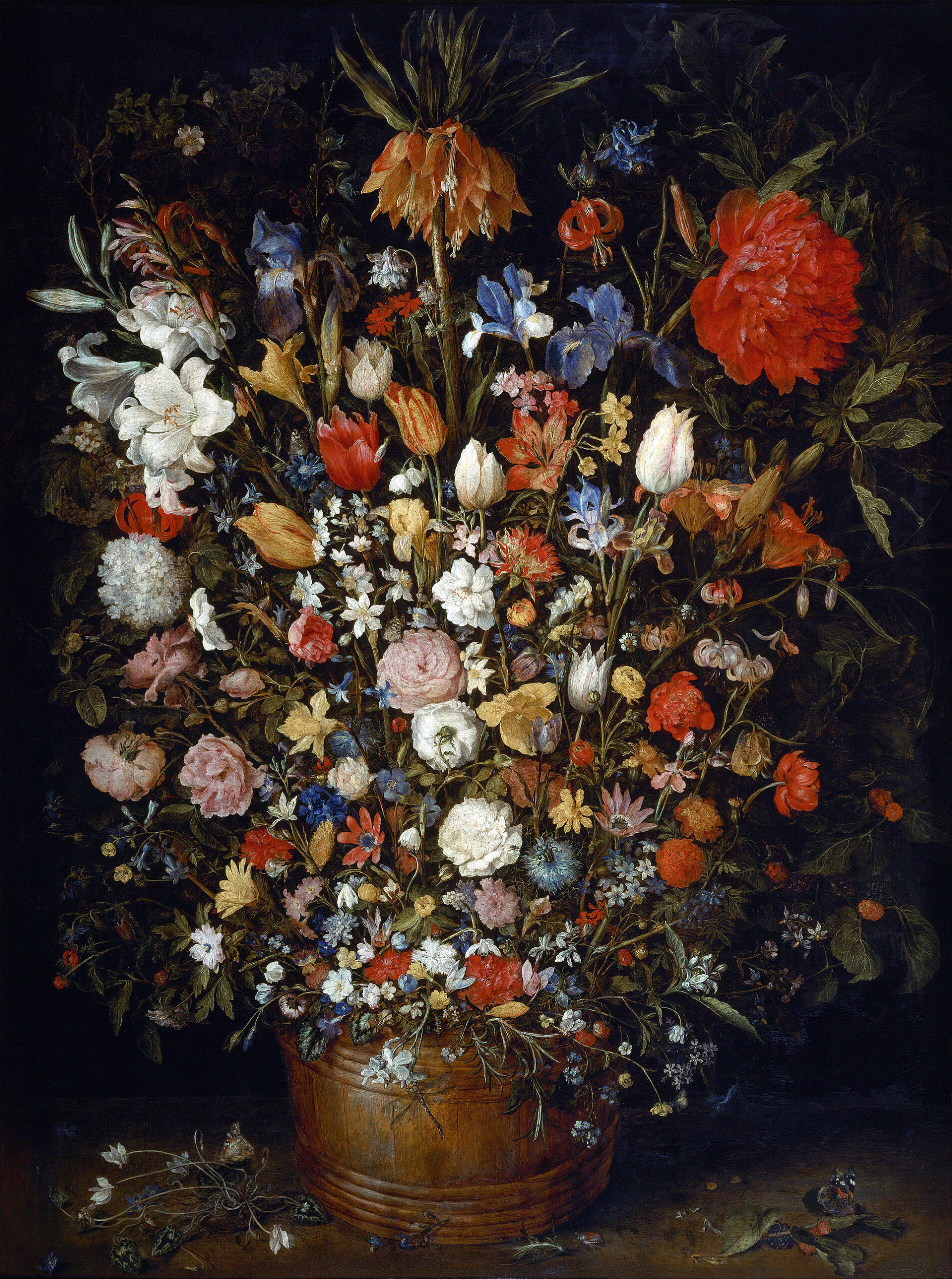 ヤン・ブリューゲル『小さな壺の花束』(1606-07)