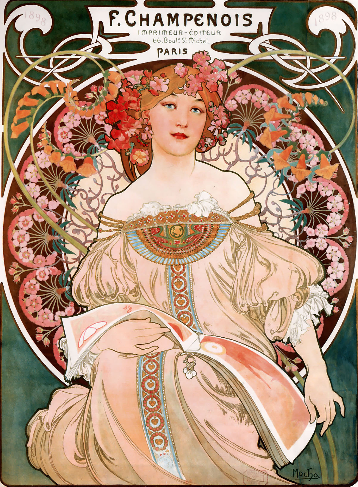 アルフォンス・ミュシャ『夢想』（1898）